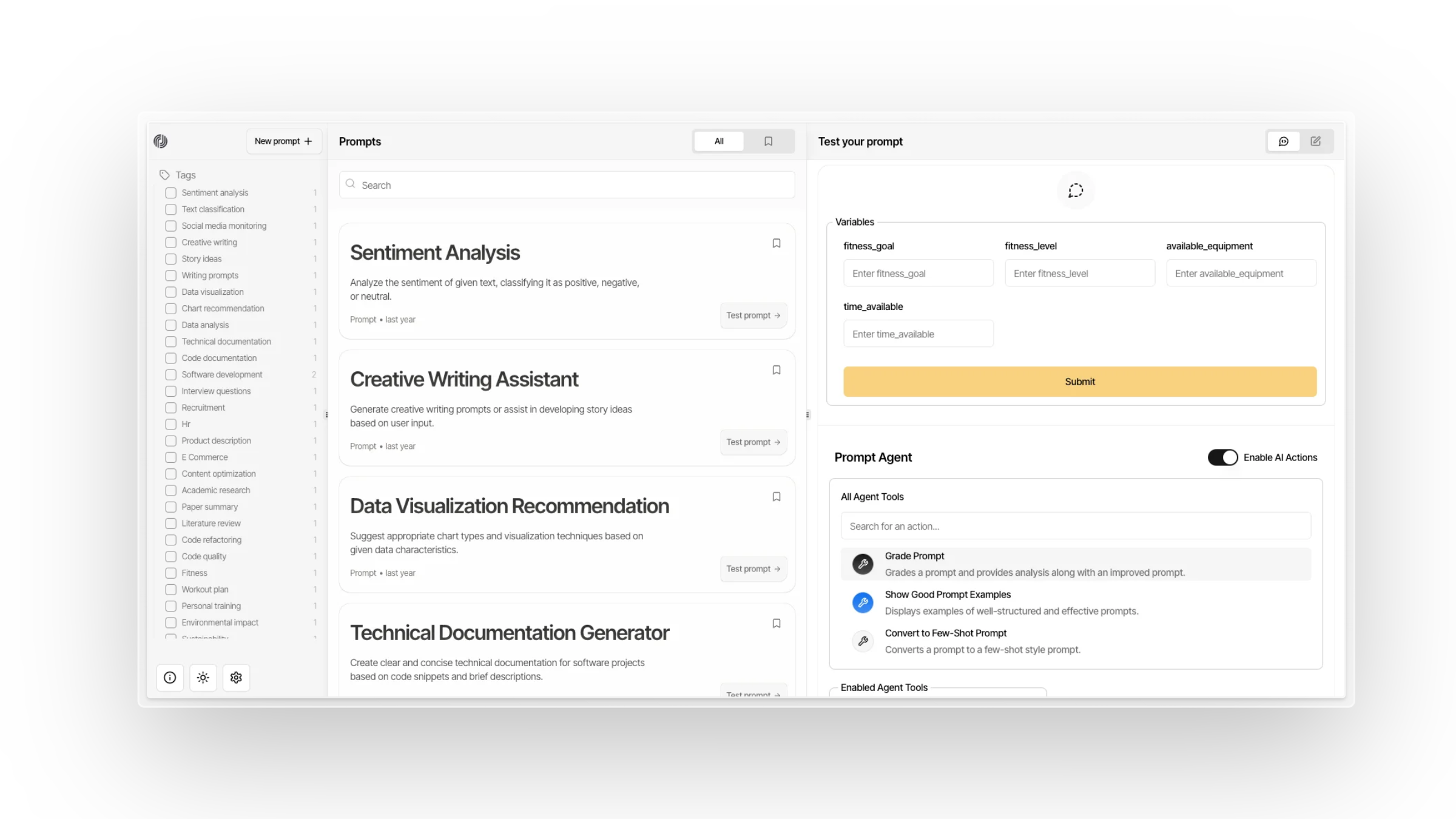 Prompt Builder & Library